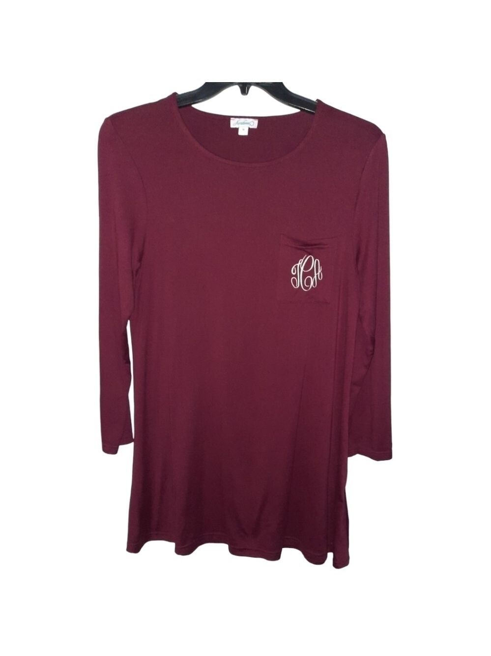 Jordann Burgundy Long Sleeve Dress Medium